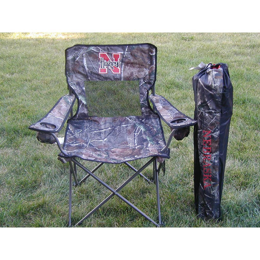 Nebraska Cornhuskers Ncaa Ultimate "real Tree" Camo Adult Tailgate Chair