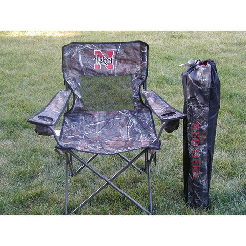 Nebraska Cornhuskers Ncaa Ultimate "real Tree" Camo Adult Tailgate Chair