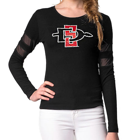 San Diego State Aztecs Ncaa Sporty-chic Long-sleeve Top (small)