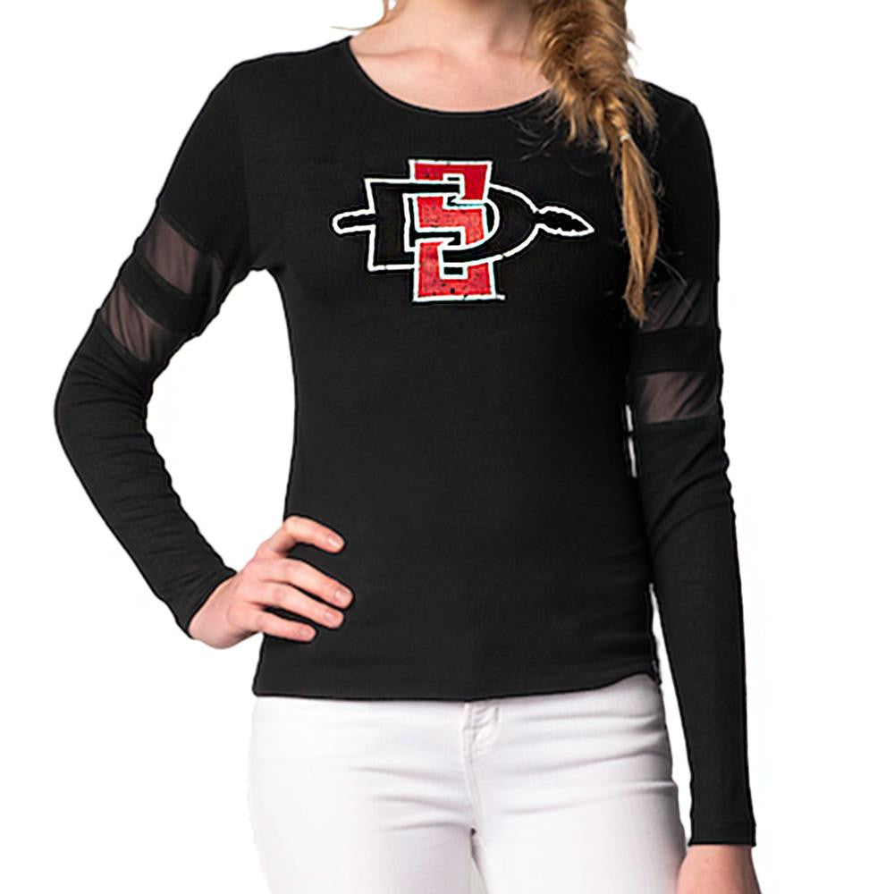 San Diego State Aztecs Ncaa Sporty-chic Long-sleeve Top (medium)