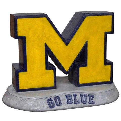 Michigan Wolverines Ncaa "m - Go Blue" College Mascot 13in Full Color Statue