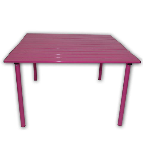 Table In A Bag A2716f Low Aluminum Portable Table With Carrying Bag, Fuchsia