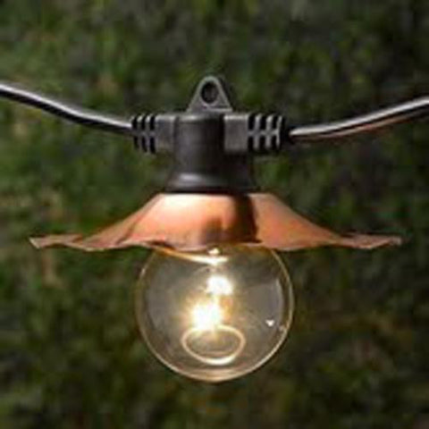 String Light Company Café 35-ft Outdoor Commercial String Lights With 7 Socke...
