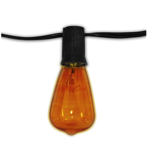 Edison Vintage String Lights (48ft.-24 Sockets W- Amber Antique Bulbs)