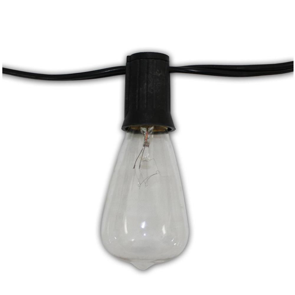 String Light Company Edison Vintage 48-ft String Lights With 24 Sockets And 2...