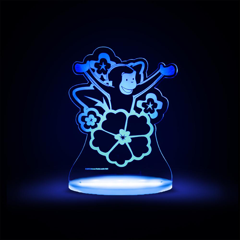 Curious George & Flower Multicolor Led Night Light