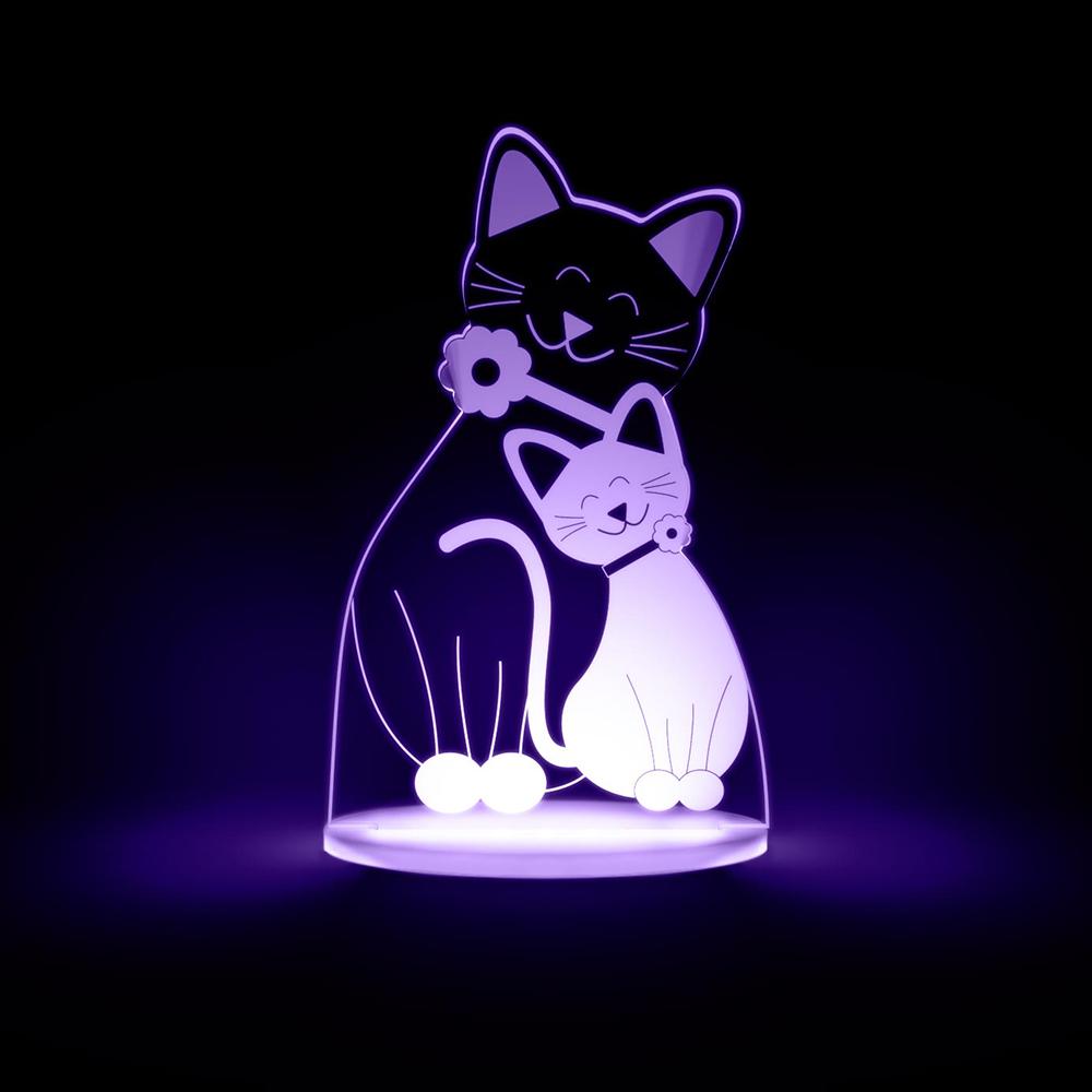 Cat Multicolored Led Night Light