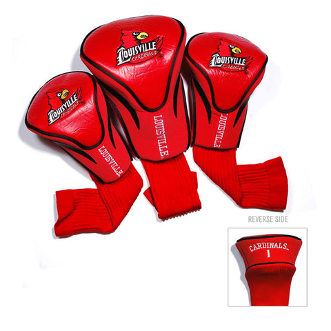 Louisville Cardinals Ncaa 3 Pack Contour Fit Headcover