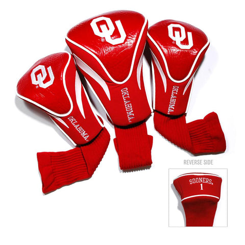 Oklahoma Sooners Ncaa 3 Pack Contour Fit Headcover