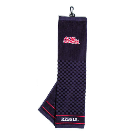 Mississippi Rebels Ncaa Embroidered Tri-fold Towel