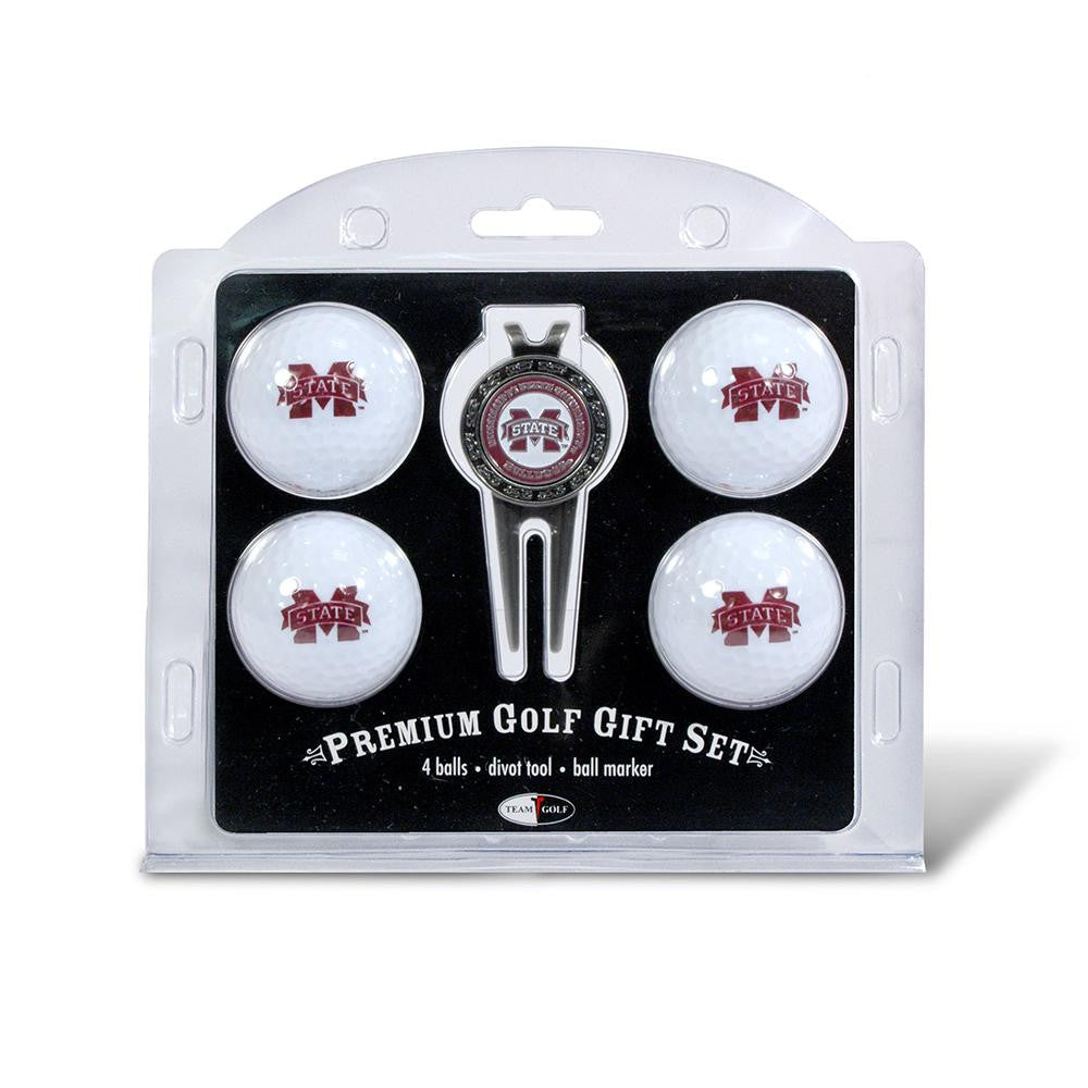 Ncaa Four Ball And Divot Tool Gift Set Ncaa Team: Mississippi State