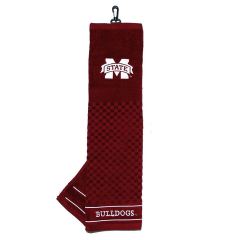 Mississippi State Bulldogs Ncaa Embroidered Tri-fold Towel