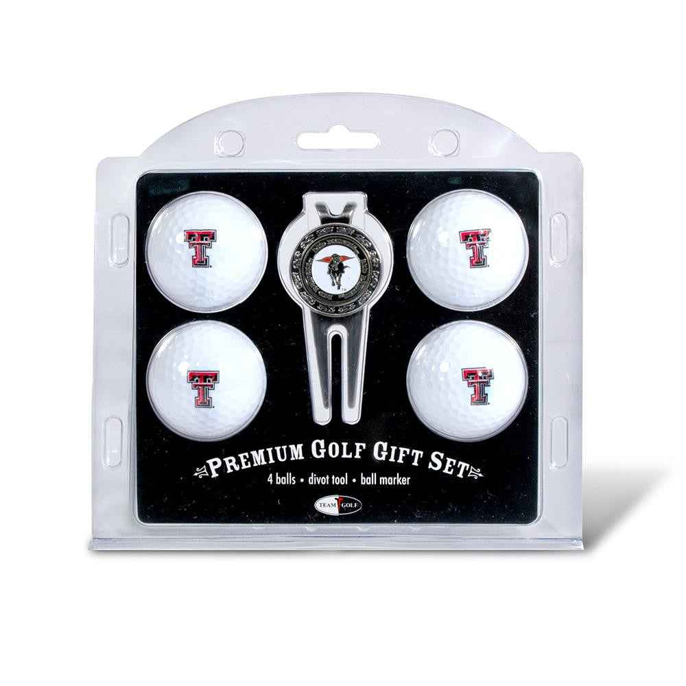 Ncaa Four Ball And Divot Tool Gift Set Ncaa Team: Texas Tech