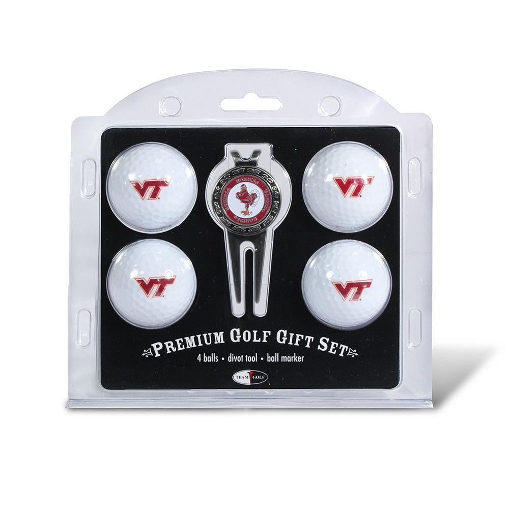 Ncaa Four Ball And Divot Tool Gift Set Ncaa Team: Virginia Tech