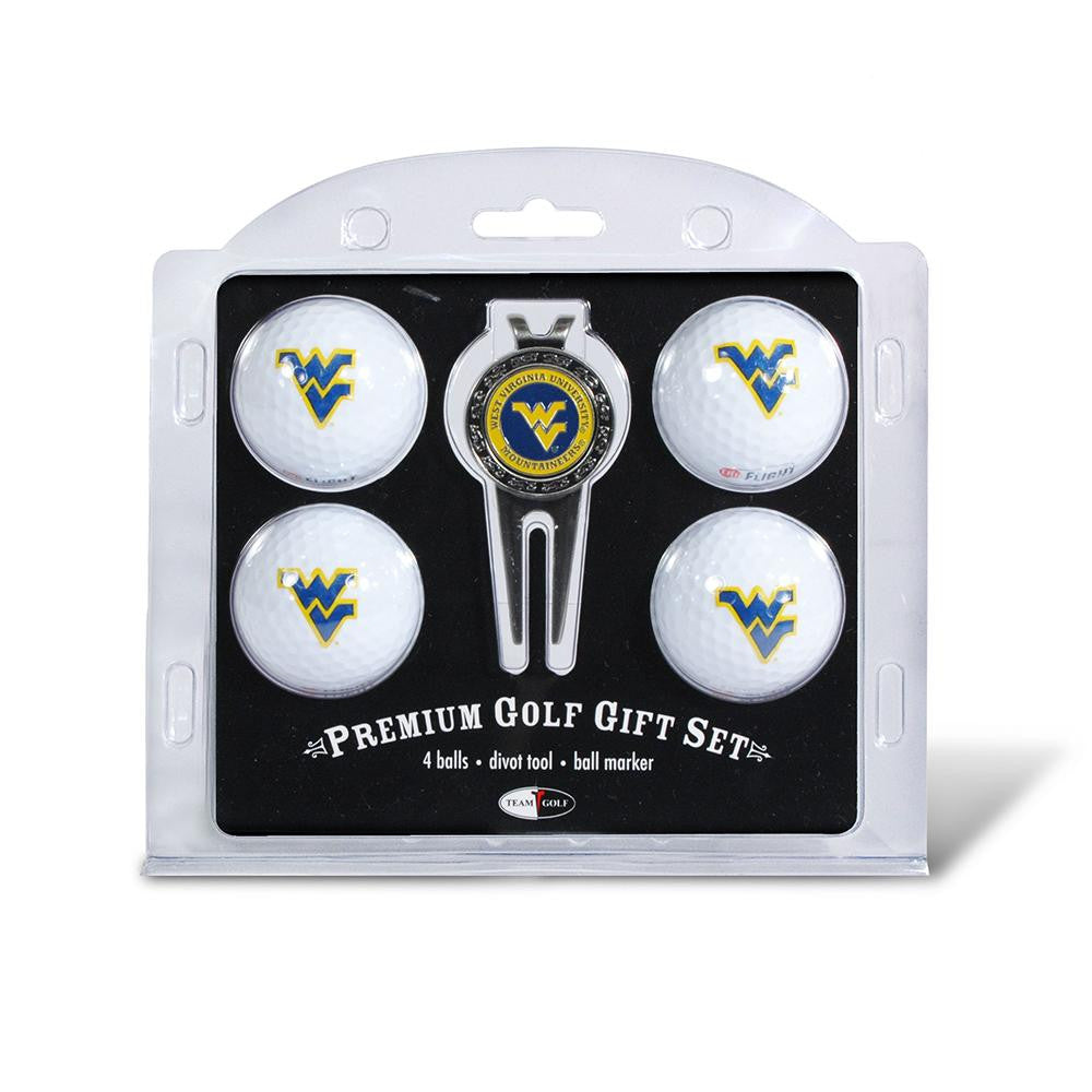 Ncaa Four Ball And Divot Tool Gift Set Ncaa Team: West Virginia