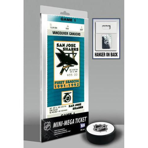 San Jose Sharks First NHL Game Mini-Mega Ticket