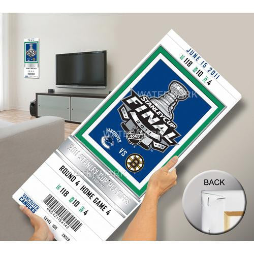 2011 NHL Stanley Cup Final Commemorative Mega Ticket - Vancouver Canucks