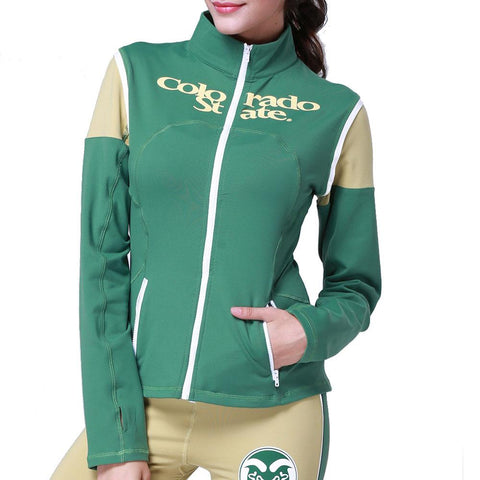 Colorado State Rams Ncaa Womens Yoga Jacket (green) (x-small)
