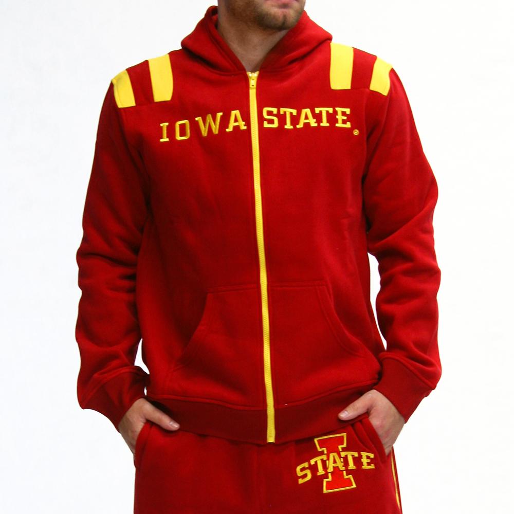 Iowa State Cyclones Ncaa Mens Full-zip Hoddie (red)