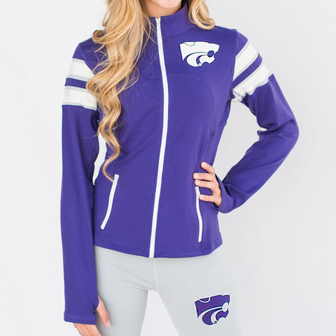 Kansas State Wildcats Ncaa Womens Yoga Jacket (purple) (x-small)