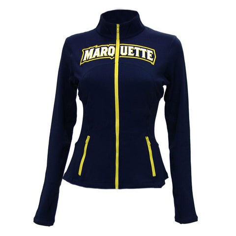 Marquette Golden Eagles Ncaa Womens Yoga Jacket (navy Blue) (x-small)