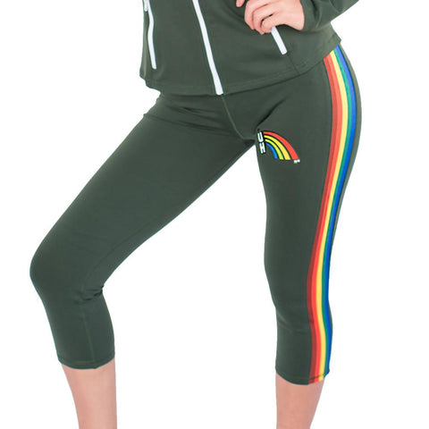Hawaii Rainbow Warriors Ncaa Womens Yoga Pant (rainbow) (green) (x-small)