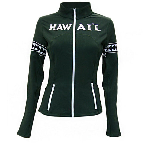 Hawaii Rainbow Warriors Ncaa Womens Yoga Jacket (green) (x-small)