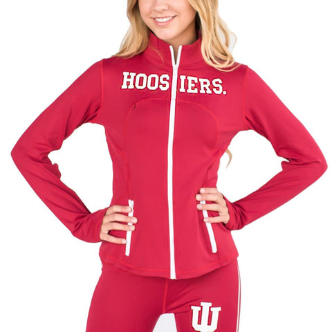 Indiana Hoosiers Ncaa Womens Yoga Jacket (red) (large)