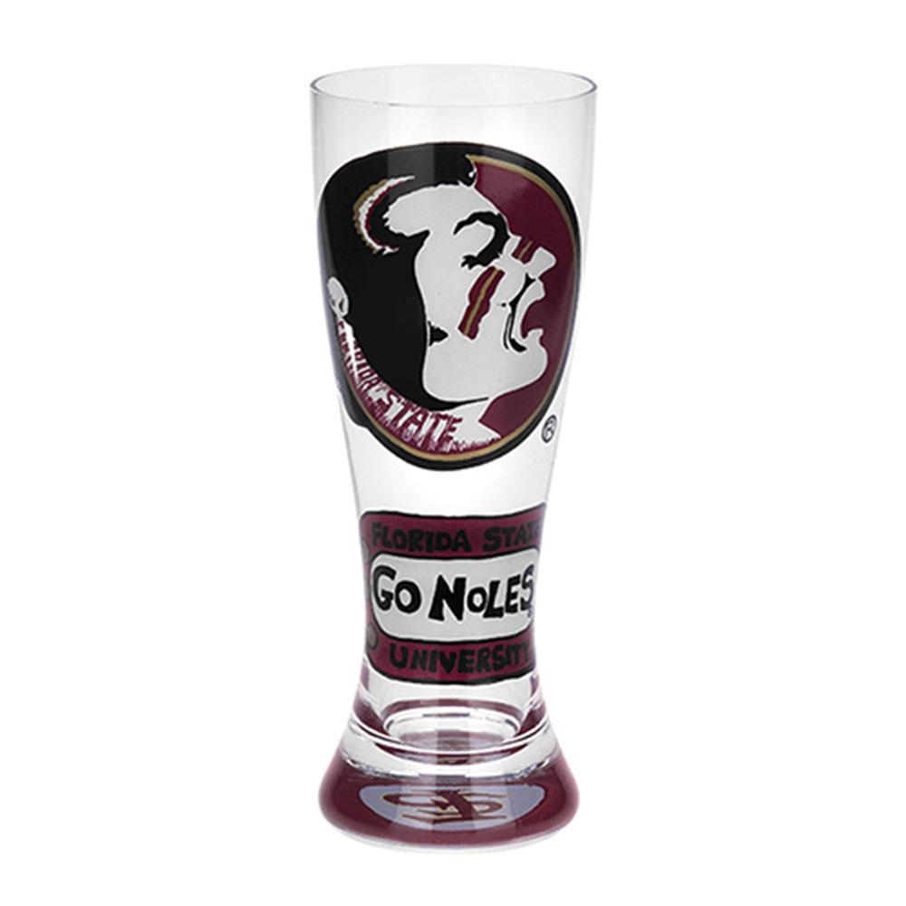 Florida State Seminoles Ncaa Pair Of Hand Painted 22oz. Pilsner Glass (set Of 2)