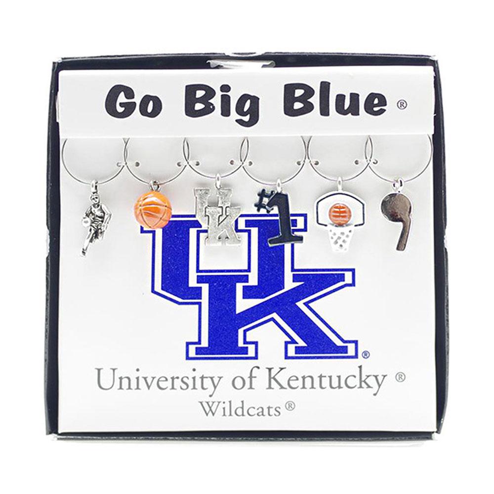Kentucky Wildcats Ncaa Glassware Charm Set (set Of 6)