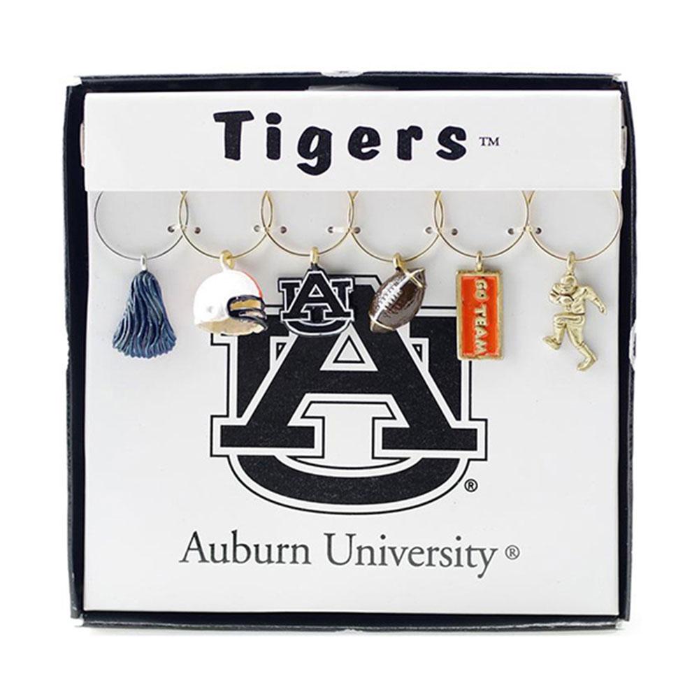 Auburn Tigers Ncaa Glassware Charm Set (set Of 6)
