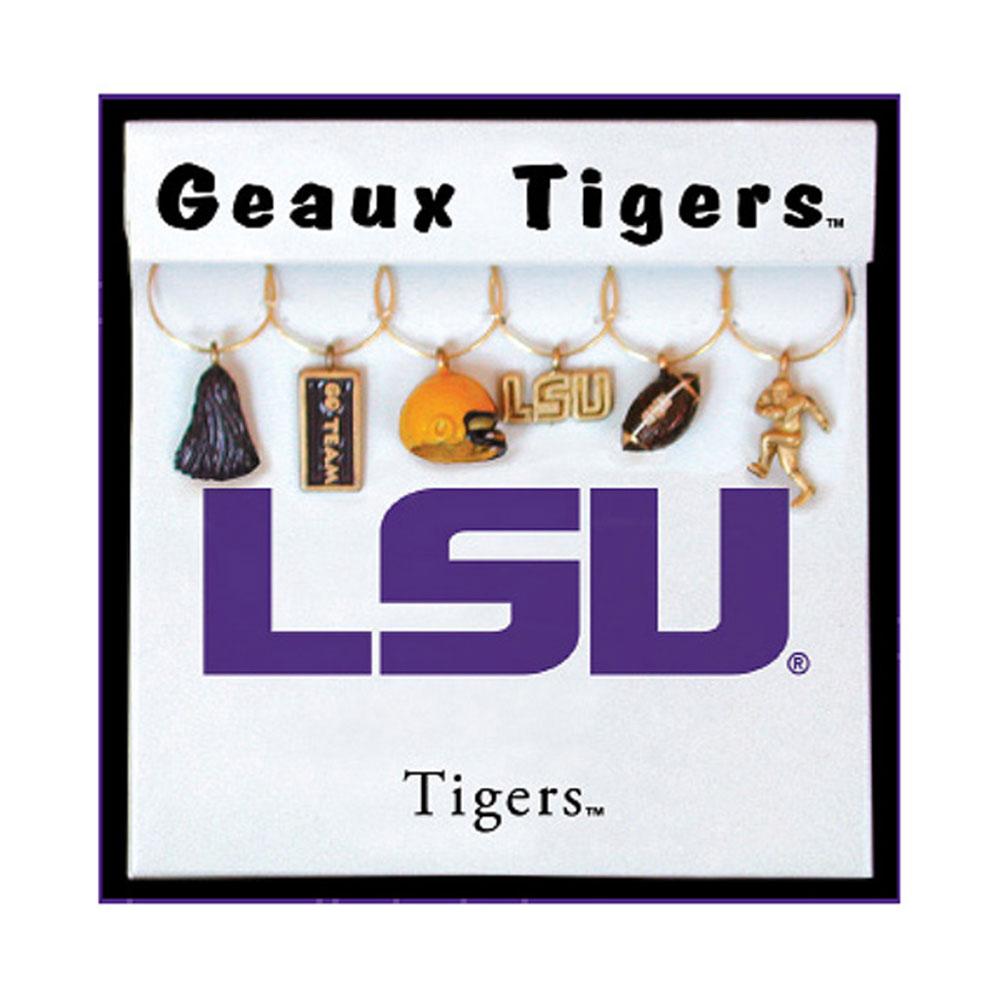 Lsu Tigers Ncaa Glassware Charm Set (set Of 6)