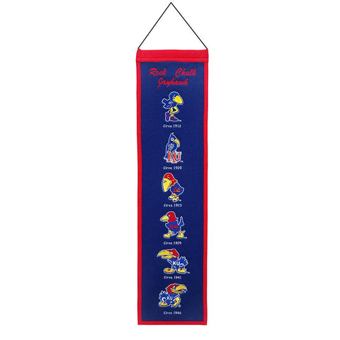 Kansas Jayhawks Ncaa "heritage" Banner (8"x32")