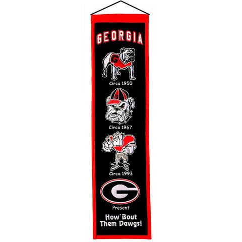 Georgia Bulldogs Ncaa "heritage" Banner (8"x32")