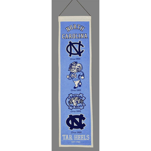 North Carolina Tar Heels Ncaa "heritage" Banner (8"x32")