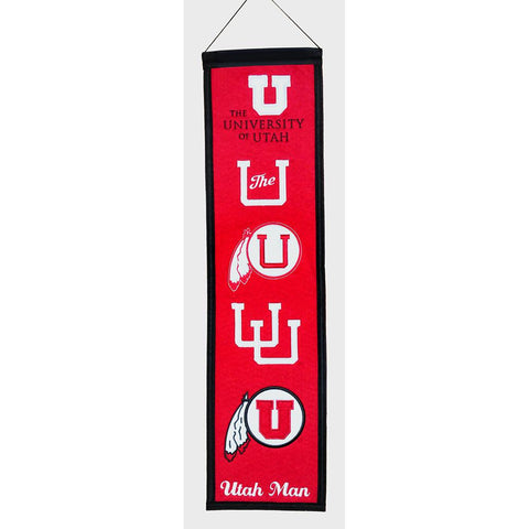 Utah Utes Ncaa "heritage" Banner (8"x32")