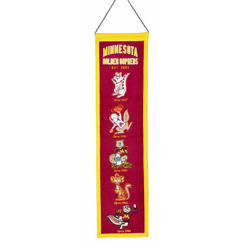 Minnesota Golden Gophers Ncaa "heritage" Banner (8"x32")