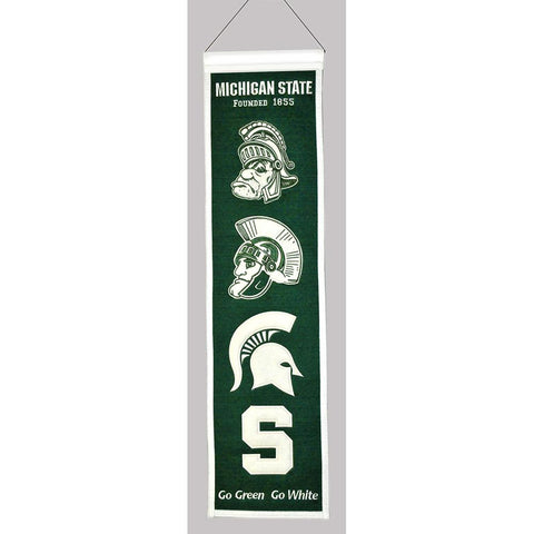 Michigan State Spartans Ncaa "heritage" Banner (8"x32")