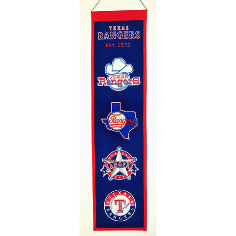 Texas Rangers MLB Heritage Banner (8x32)