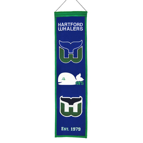 Hartford Whalers Nhl "heritage" Banner (8"x32")