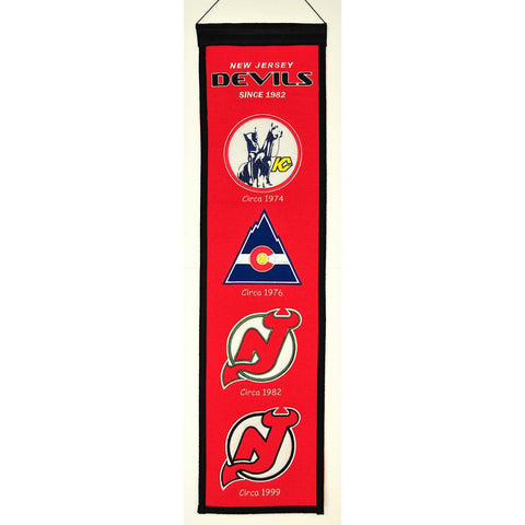New Jersey Devils NHL Heritage Banner (8x32)