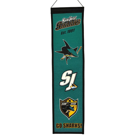 San Jose Sharks NHL Heritage Banner (8x32)