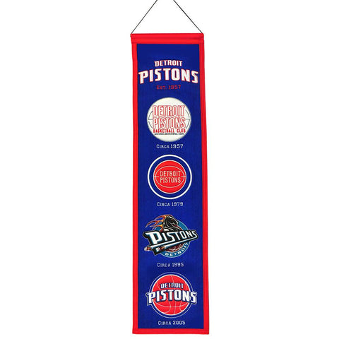 Detroit Pistons NBA Heritage Banner (8x32)
