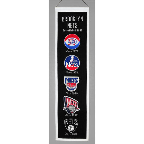 Brooklyn Nets NBA Heritage Banner (8x32)