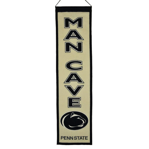 Penn State Nittany Lions Ncaa "man Cave" Vertical Banner (8" X 32")