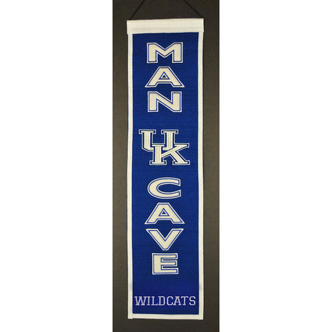 Kentucky Wildcats Ncaa "man Cave" Vertical Banner (8" X 32")