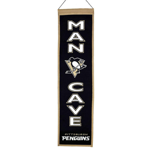 Pittsburgh Penguins NHL Man Cave Vertical Banner (8 x 32)