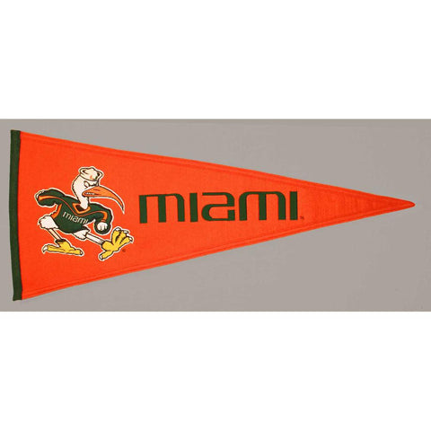 Miami Hurricanes Ncaa "traditions" Pennant (13"x32")