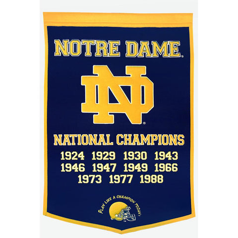 Notre Dame Fighting Irish Ncaa "dynasty" Banner (24"x36")