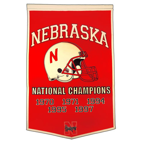 Nebraska Cornhuskers Ncaa "dynasty" Banner (24"x36")